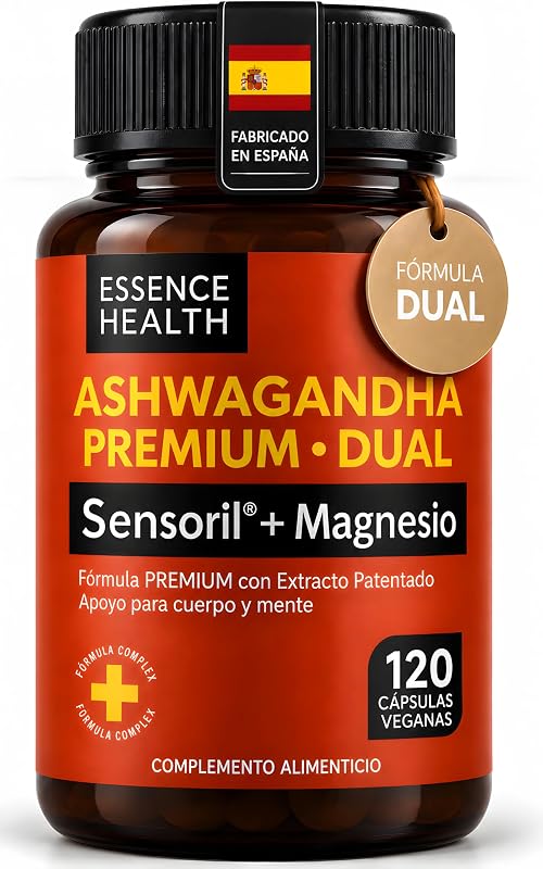Ashwagandha Sensoril | Equivalente a 6250mg | Con Magnesio | 120 Cáps