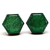 Stud Earrings Set, Geometric Hexagon, 10 mm, Hexagon Studs for Women Men, Handmade, Stainless Steel Posts for Sensitive Ears Studs, Lightweight Vibrant Geometric Color Dot Earrings by Candi Cove Designs