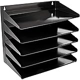 Amazon Basics 5 Tier Metal Office Document Organizer Tray, 15" x 9" x 13"