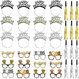 BFSYRR 36 Pcs New Year Party Decorations 2026 Headband Glasses Whistle view 1