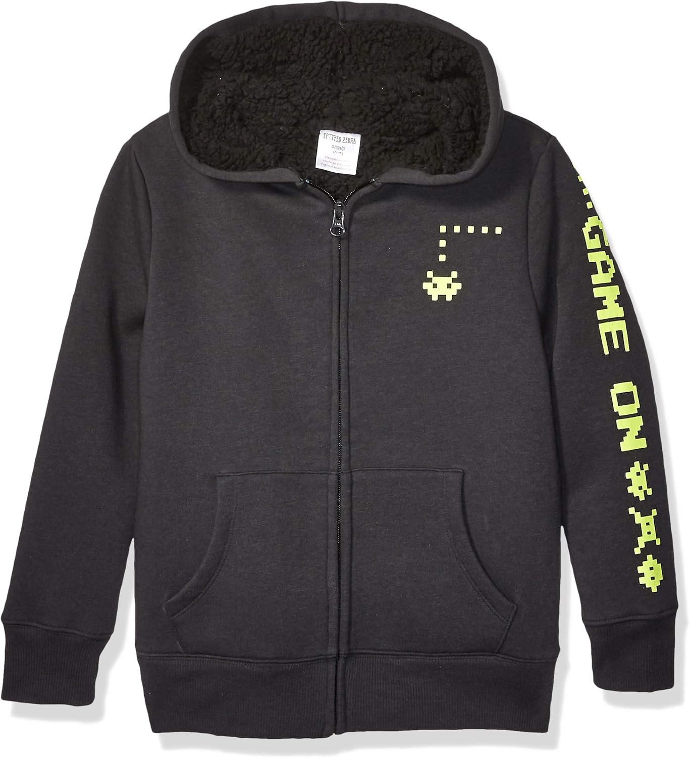  Brand - Spotted Zebra Boys Sherpa-Lined Fleece Long-Sleeve Zip-Up Sweatshirt Hoodies: Clothing