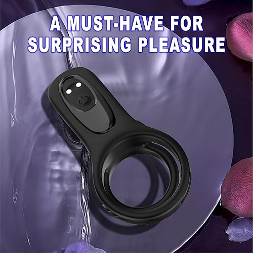 Vibrating Cock Ring,Penis Ring for Men,Silicone Dual Ring Men's Vibrator  with 9 Vibration Modes,Chastity Devices Male Maturabator Adult Toys Longer  Harder Stronger,Male Sex Toy for Men Couple Play in Saudi Arabia |