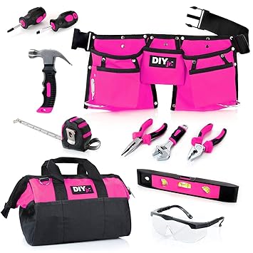 Real Tool Set for Kids Pink Tools 