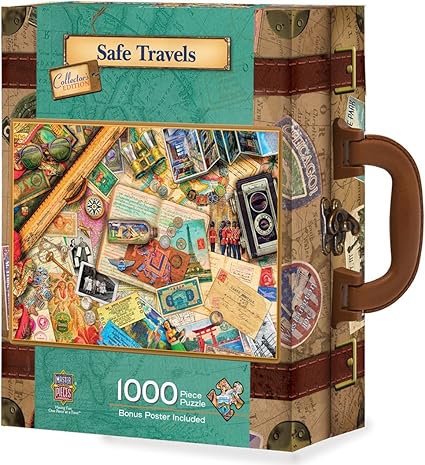 MasterPieces Safe Travels 1000 Piece Suitcase Jigsaw Puzzle