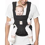 Ergobaby Omni 360 All-Position Baby Carrier for Newborn to Toddler with Lumbar Support (7-45 Pounds), Pure Black