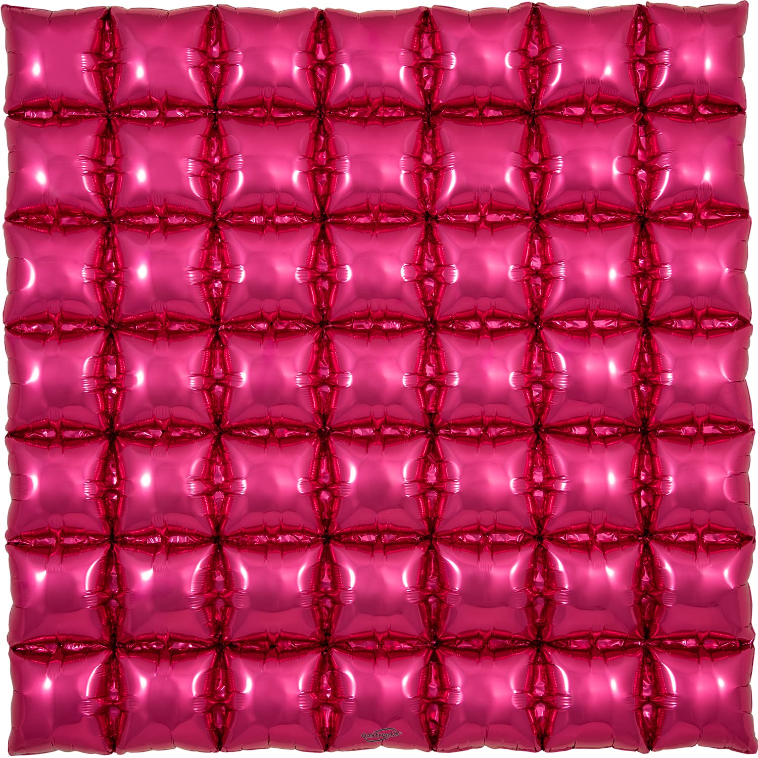 Oaktree 36" Fuchsia 7x7 Waffle Foil Balloon Packaged