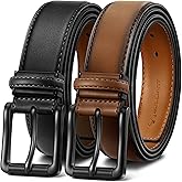 BULLIANT Men Belt Multi Pack,Adjustable Leather Belt For Men Dress Casual Jeans Golf 1 3/8",Cut For Fit
