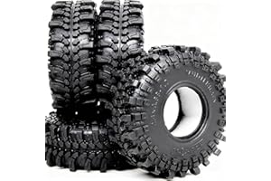 HOBBYSOUL 1.0 Crawler Tires 61 * 22.4mm Super Soft Sticky Mud Tyre for RC 1/18 TRX4M 1/24 AX24 SCX24 FCX24 Upgrades