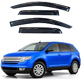 Window Visors Rain Guards for 2007-2014 Ford Edge &amp; 07-15 Lincoln MKX | Out-Channel Rain Guards Vent Wind Deflectors 4PC, Car Accessories for 07-14 Ford Edge &amp; 07-15 Lincoln MKX