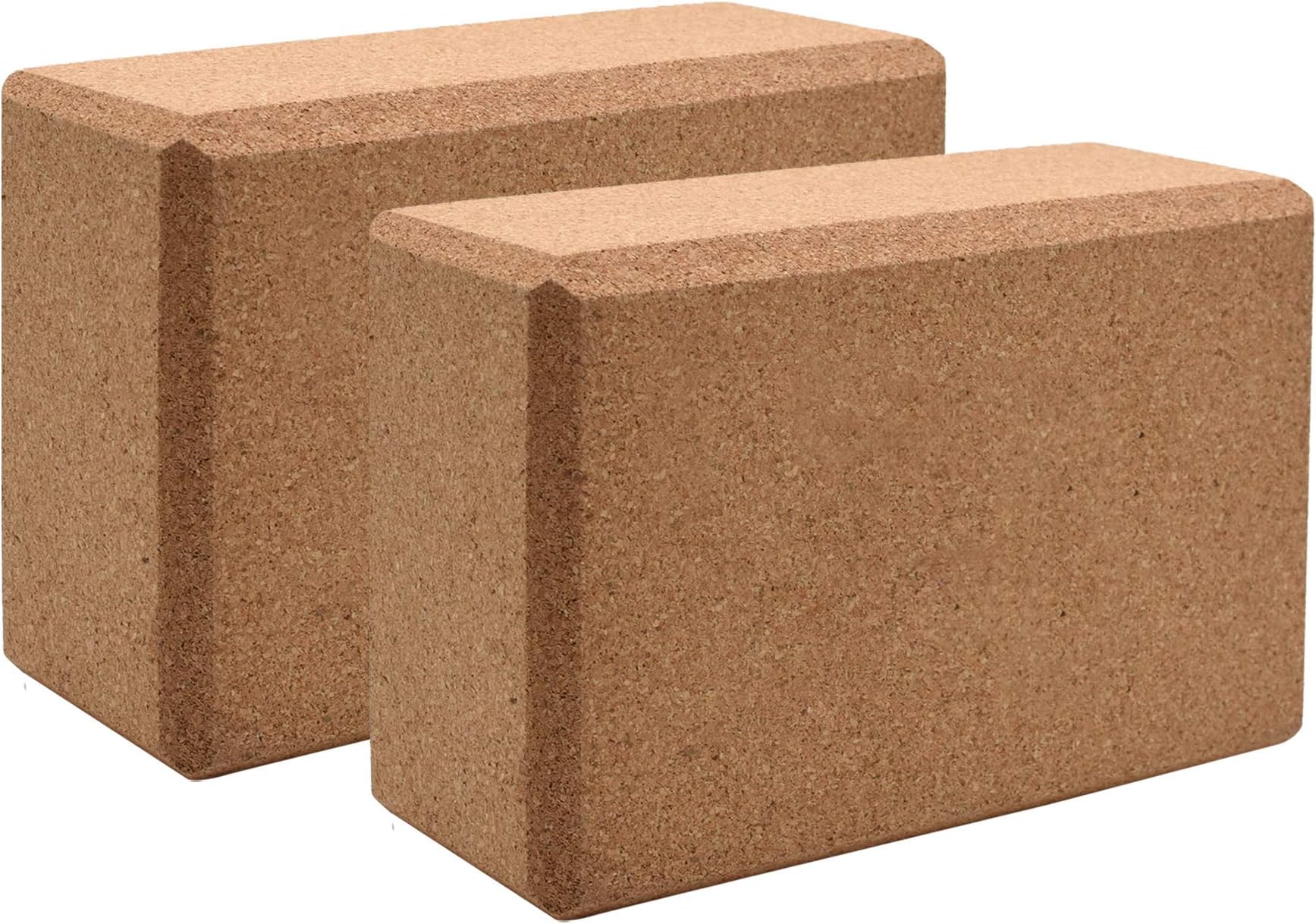 KINDOYO Cork Yoga Block - Pilates Block and Yoga Band Set Essential Yoga Equipment Support Yoga Poses