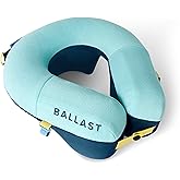 Ballast Travel Pillow PRO – Neck Pillow for Airplane, Compact Inflatable Travel Pillow for Beach & Traveling, Enjoy Relaxation Wherever You Go (Tropical Blue)