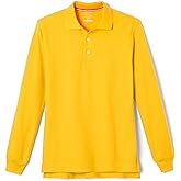 French Toast Boys Pique Polo School Uniform Shirt with Long Sleeves for Boys and Girls