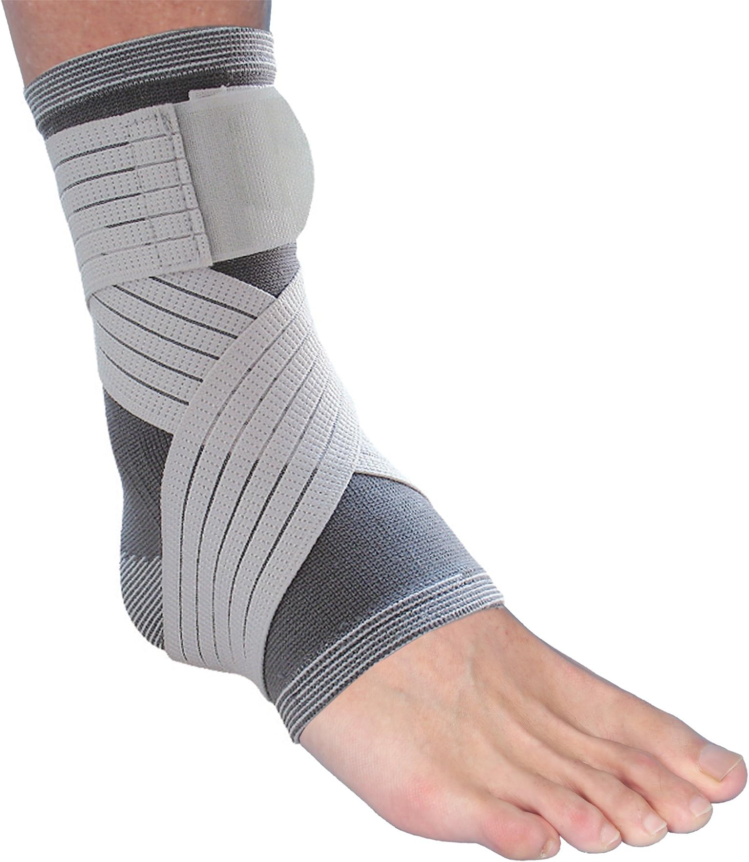 Pull on Elastic Ankle Support with Adjustable Figure of 8 Strap - provides ankle support for ankle injuries, ankle sprains, ankle strains, unstable ankles, ankle distortion, achilobursitis, arthritis, ankle ligament weaknesses or for support following the removal of a plaster cast. Available in 4 sizes – small to extra large. (Extra Large)