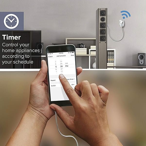 Vaupan   Mini enchufe WiFi compatible con Alexa Google Home e IFTTT 16 A mando a distancia con funcin de temporizador no requiere hub solo soporta red de 24 GHz