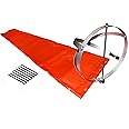 Airport Windsock Corporation 13" X 54" Orange Windsock and 13" Aluminum Frame Combo USA Made