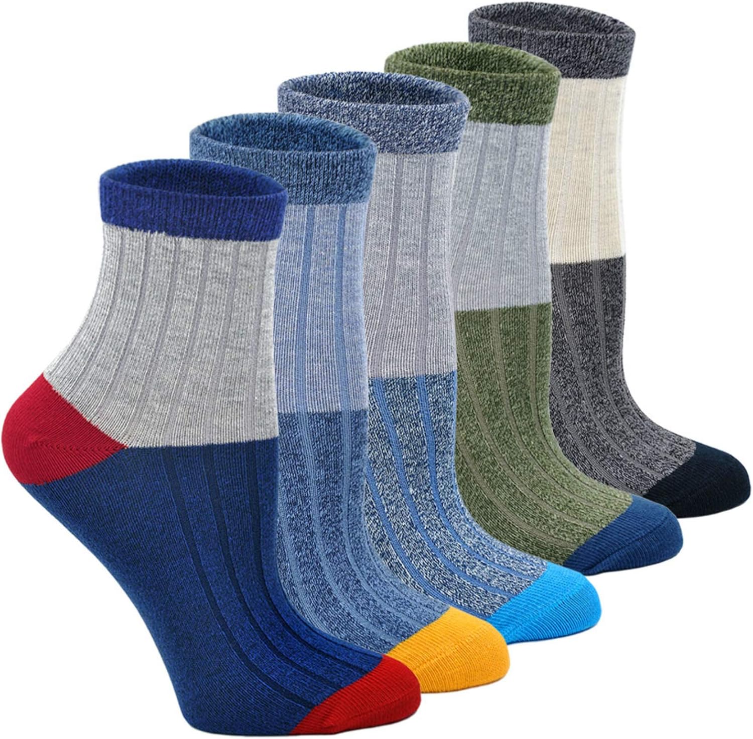 Calzini Bambino Cotone Calze Ragazzi, Calzini in Cotone Termico per Bambini, 211 Anni, 5 Paia