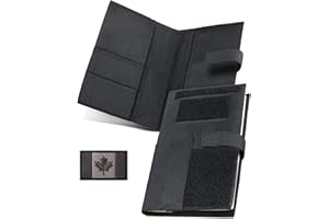 LIVANS Tactical Book Cover for 5.5" x 8" Military Log Book, OCP Green Book Protective Holder, Detachable Army Field Notebook 