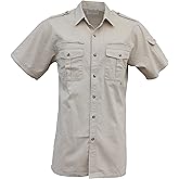 Foxfire Thunder River Gear Short Sleeve Cotton Travel Safari Passport Shirt