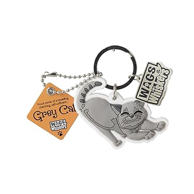 Buy Grey Cat Key Chain with Keyring Holder at Ubuy Dominican Republic