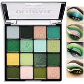 Green Eyeshadow Palette,16 Colors Shimmer Matte Eye Shadow Palette Highly Pigmented Long Wear Waterproof Eyeshadow Makeup Palette Professional Colorful Glitter Eye Shadow Powder Palet Eye Makeup