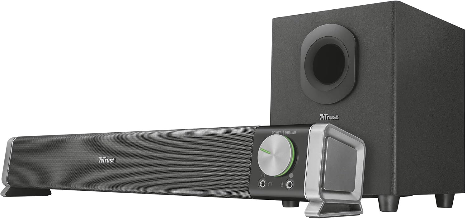 Trust Asto 2.1 Soundbar PC Speaker with Subwoofer for Computer and