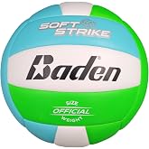 Baden | Soft Strike | Cushioned Synthetic Leather Recreational Volleyball | Indoor/Outdoor for Beginners | Official Size