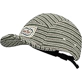 Croogo Short Brim 5 Panel Hat Vintage Striped Style Unisex Baseball Cap with Flat Bill Unstructured Low Profile Hat