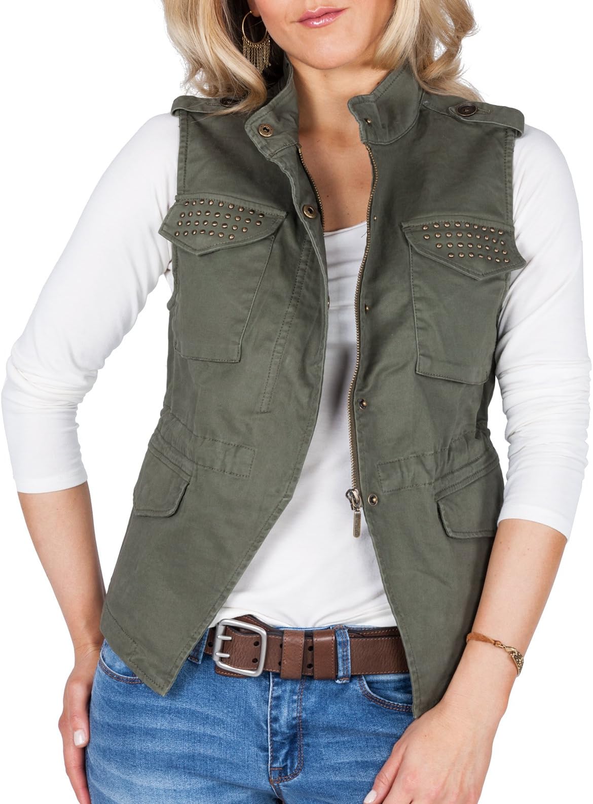 Max Jeans Women's Urban Studded Vest