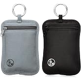 Paterr 2 Pcs Rfid Blocking Clip Stash Pouch Anti Theft Hidden Belt Wallet | Minimalist Travel Money Purse, Bra Wallet, Keychain Organizer Pouch, for ID Card Cash Everyday Traveling Carry Men Women
