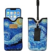 Tainada Neoprene Shockproof Cell Phone Sleeve Pouch Carrying Case for Men Women w/Neck Lanyard, Belt Loop Holster for iPhone 17/16 Pro Max, Air, 16 Plus, Samsung S25+, S24, Z Fold7 (Starry Night)