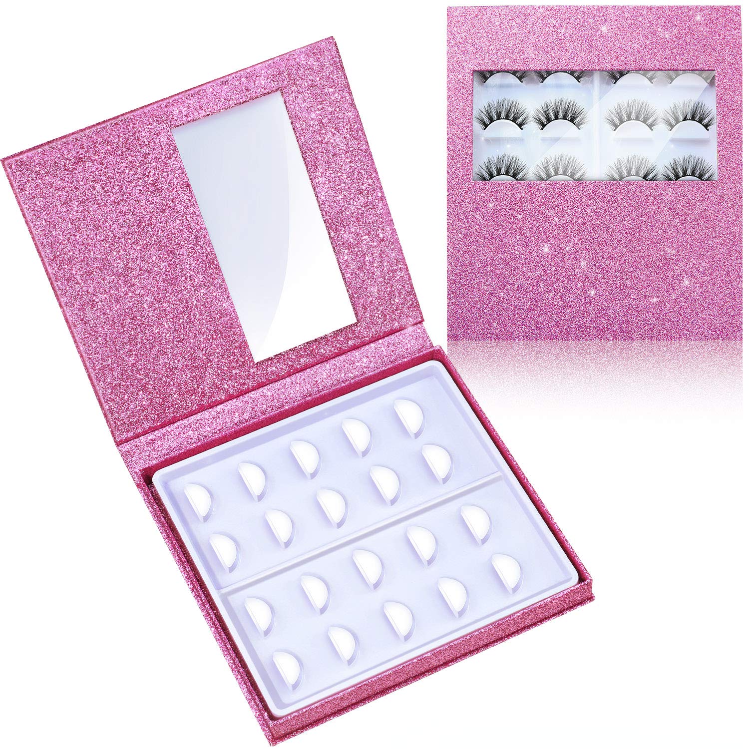Empty Eyelash Storage Book Glitter Lash Storage Case False