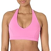 Amazon Essentials Women's Active FormFlex Buttery Soft Light Support Halter V-Neck Sports Bra