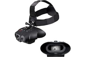 Nightfox Red HD Digital Night Vision Goggles | 1x Magnification Extra Wide FOV for Close Quarters | Covert 940nm Infrared | Records 1080p Video + Audio | Infrared Binoculars Night Vision Tactical Gear