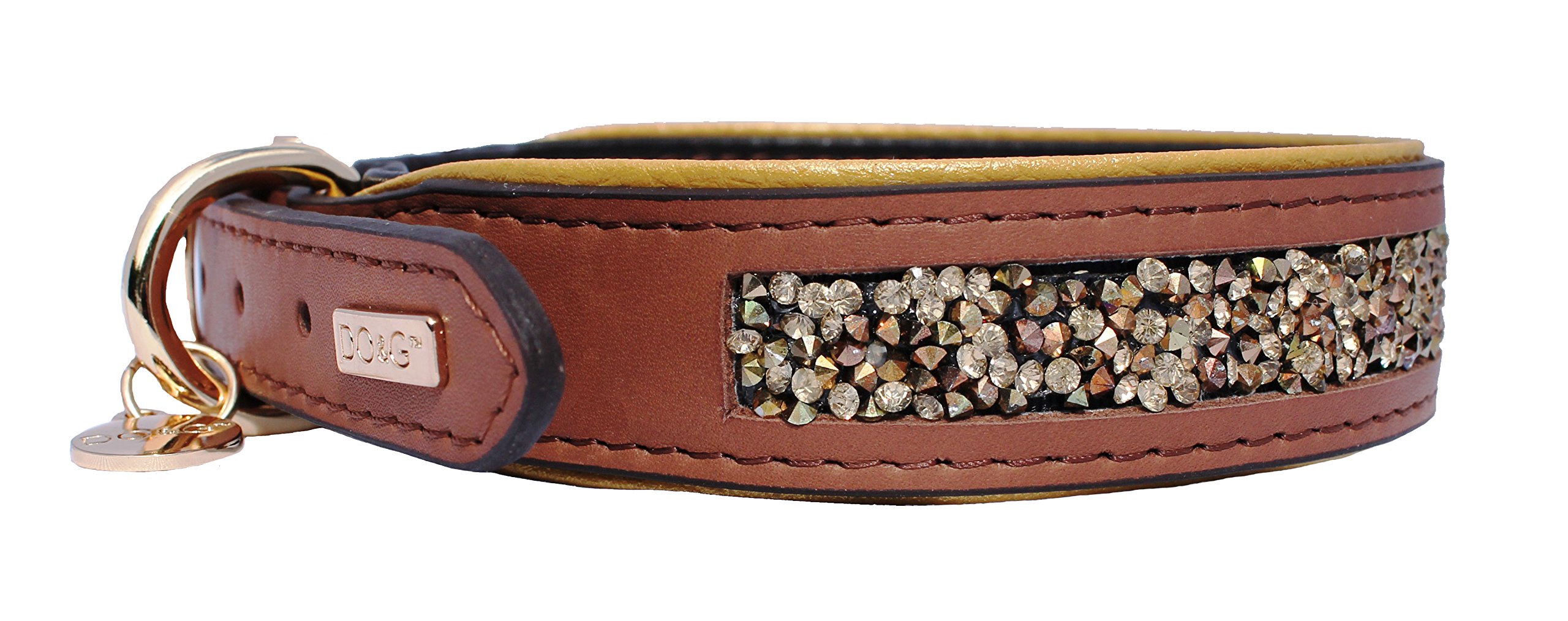 DO&G Precious Stones Collar, Large, Brown/Gold
