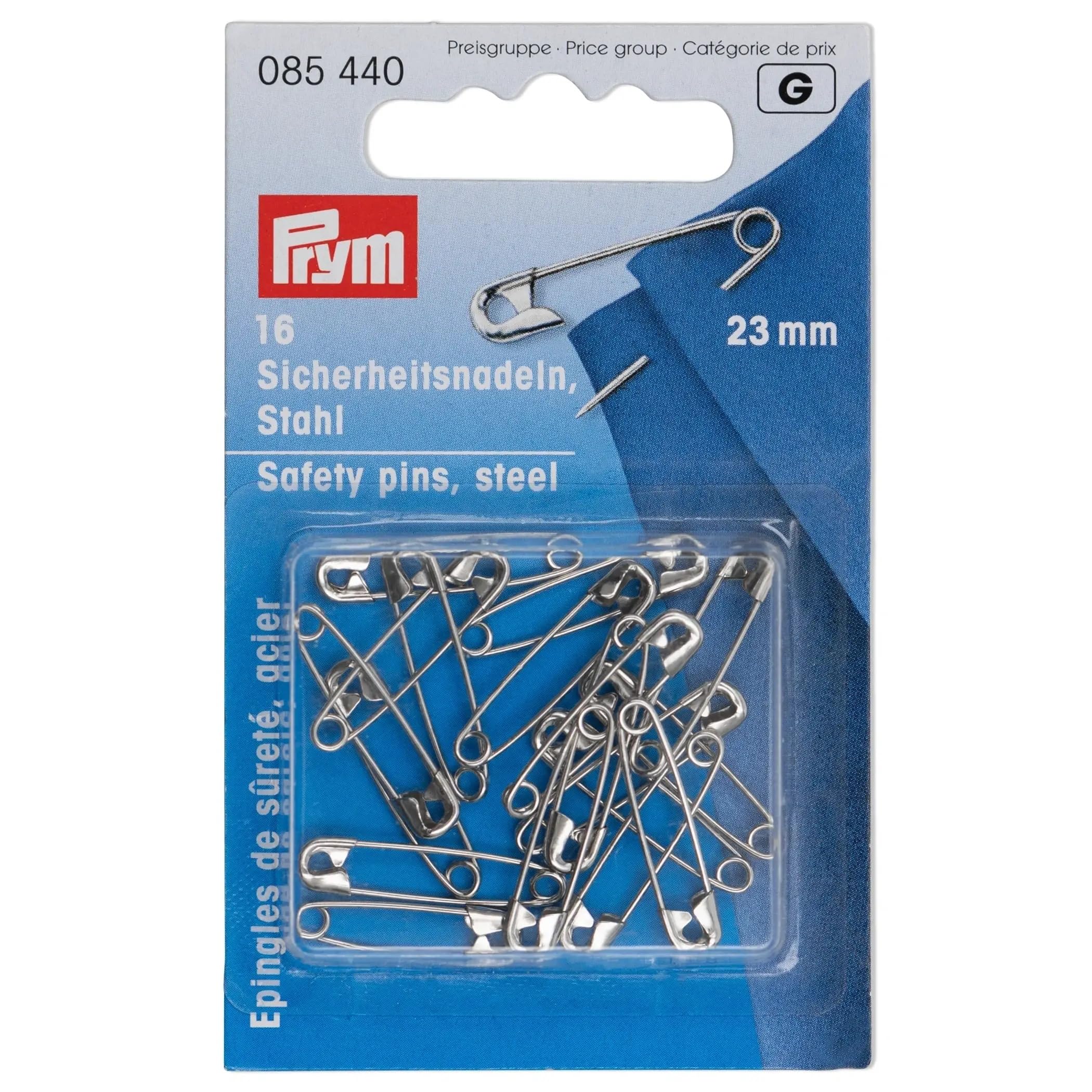Prym Safety Pins, no. 2, Metal, Silver, 9.3 x 5.7 x 0.7 cm — image 1