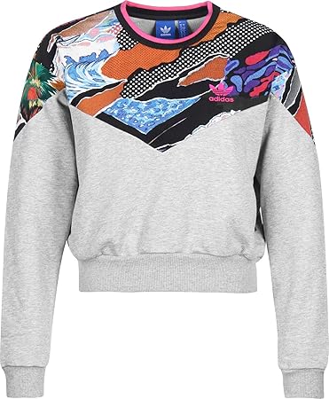 adidas pullover grau orange