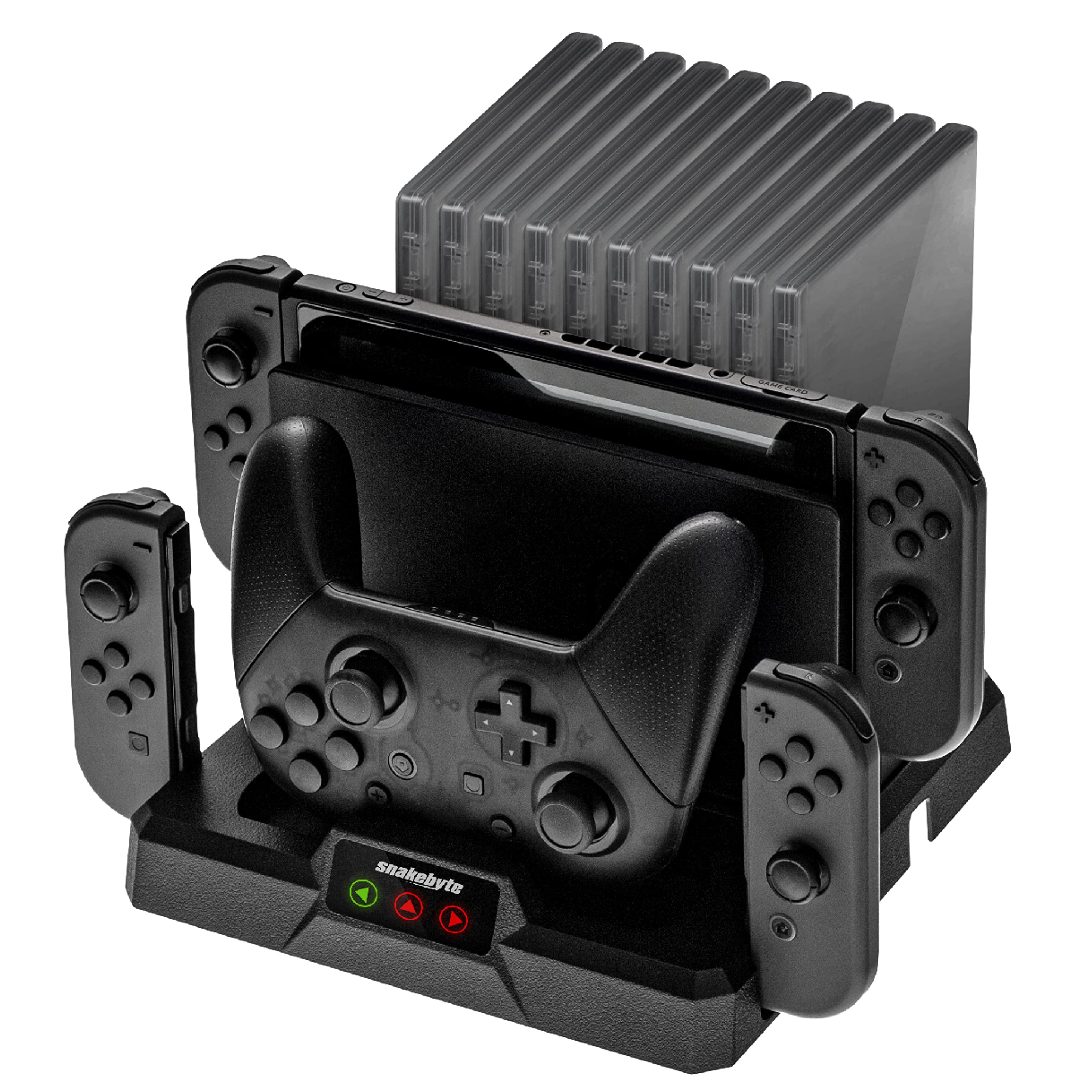 Snakebyte dual charge Base S for Nintendo Switch- Space for docking station up to 10 games