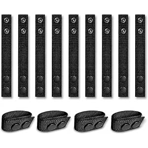 Woosuke Heavy Duty Belt Keepers Belt Clips, Nylon Tactical Belt Key Holder,Police Security Law Enforcement Accessories