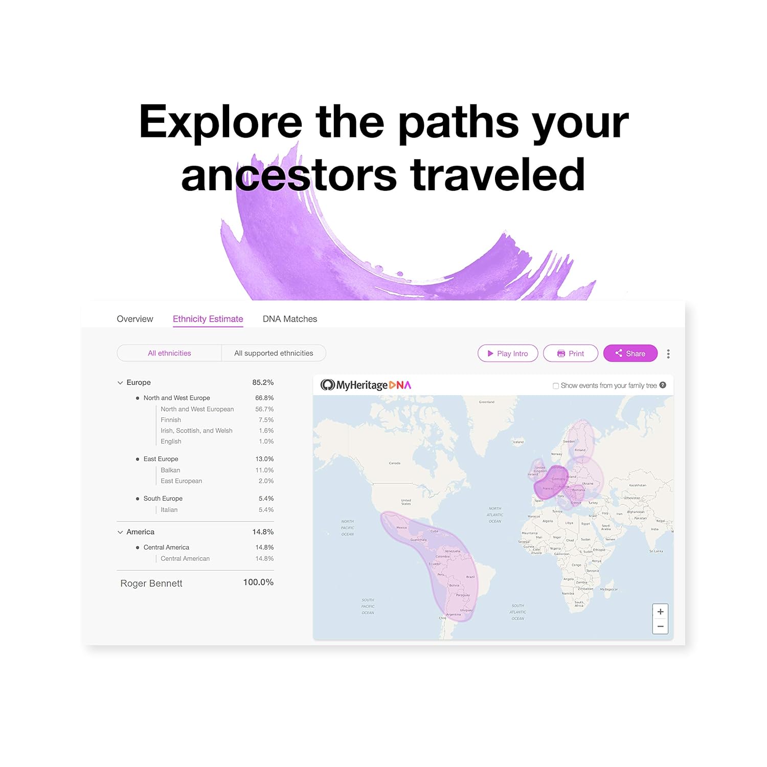 Myheritage Dna Test Kit Gentest Fur Die Familienforschung Amazon De Beauty
