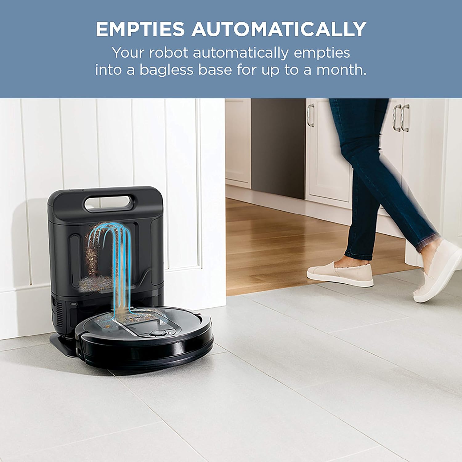 Shark IQ Robot Vacuum AV1002AE with XL Self-Empty Base, Self-Cleaning Brushroll, Advanced Navigation, Wi-Fi, Compatible with Alexa, 2nd Generation: Home & Kitchen