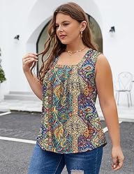 KTILG Womens Tops Dressy Casual Sleeveless Tank Top