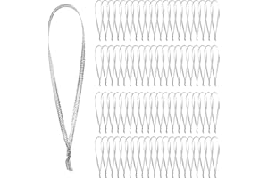 HMXPLS 100 Pcs Christmas Ornament Ribbon, Silver Ribbon Ornament Hangers, Thin Ribbon for Ornaments, Hand Tied Ornament Ribbon Loops