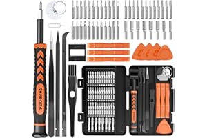 SHARDEN 58 in 1 Small Precision Screwdriver Set Magnetic Mini Screwdriver Set with Case Professional Electronic Tools Kit for iPhone, MacBook, Computer, Laptop, PC, RC, PS4, Xbox, Eyeglasses, Watch