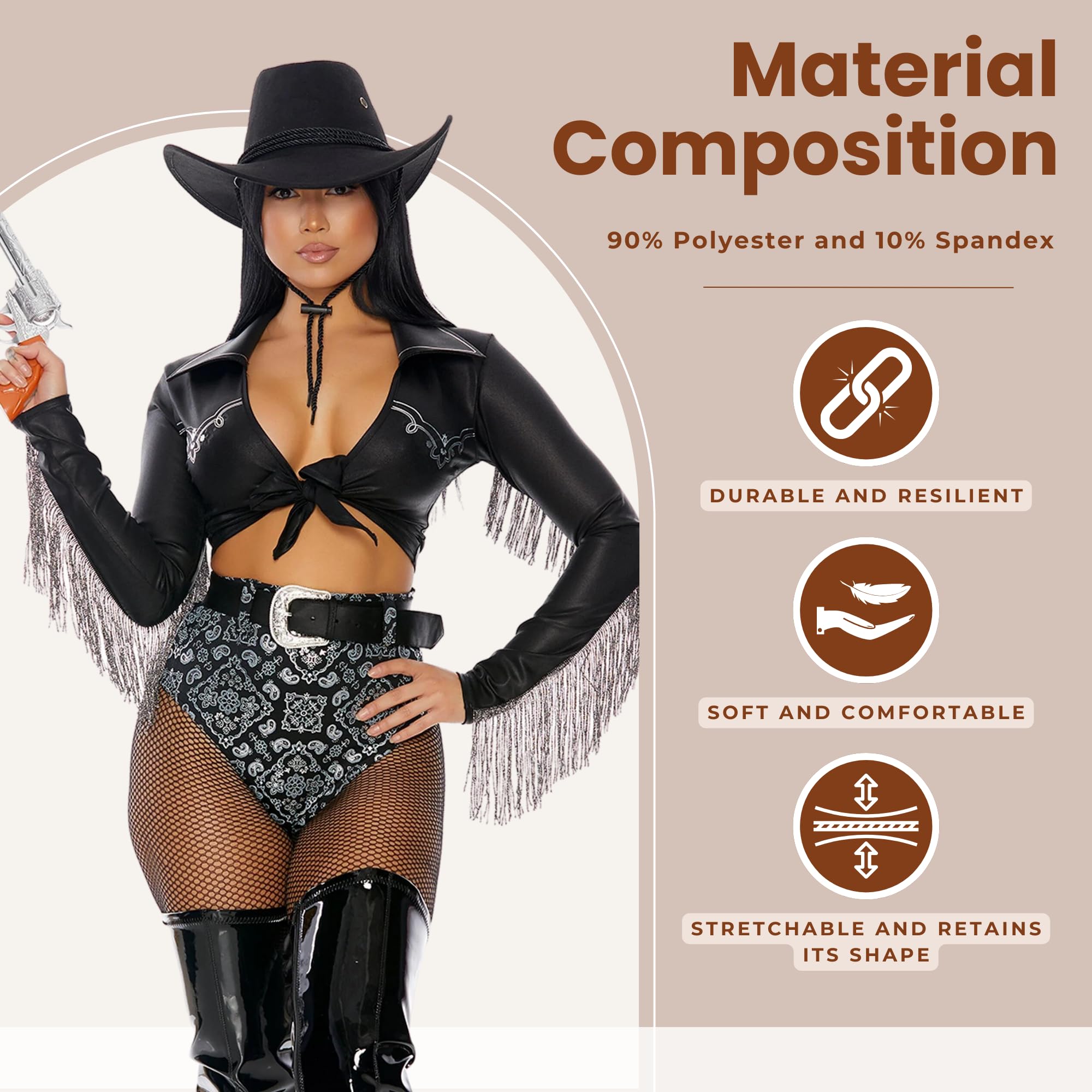 Forplay womens 3pc. Cowgirl Costume