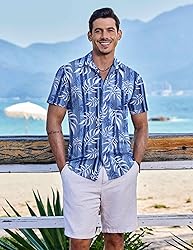 COOFANDY Mens Button Up Shirts Short Sleeve