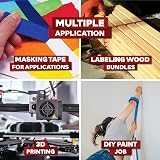 XFasten Professional Blue Painters Tape 2 Inch x 60 Yards 3-Pack Residue Free view 5