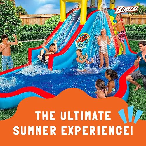 Banzai Lawn Water Slide Walmart Splash Pool Water Park Water Slide