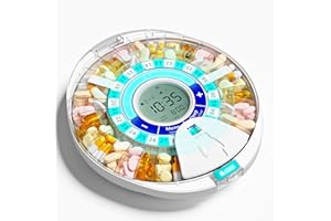 WINDTRACE Upgraded Automatic Pill Dispenser for Elderly with Alarm: Smart Pill Dispenser Machine with 28-Slot, Mix-Proof Tech & XL LCD, Enhanced Durability for Daily Medicine Management