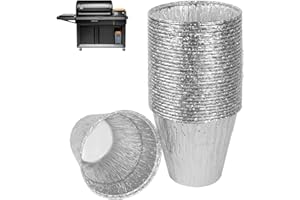 WEBROIL 30 Packs BAC608 Grease Bucket Liner for Traeger Timberline and Timberline XL Pellet Grills, Traeger Lronwood, Lronwood XL Disposable Grill Liner, Traeger Flatrock Accessories Drip Tray Liners