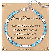 AryaHozel Valentines Day Gifts for Kids/Teen Girls/Her, Tiny Gemstone Beaded Bracelets for Women Teenage Teen Girl Gift Trendy Stuff with Inspirational Card